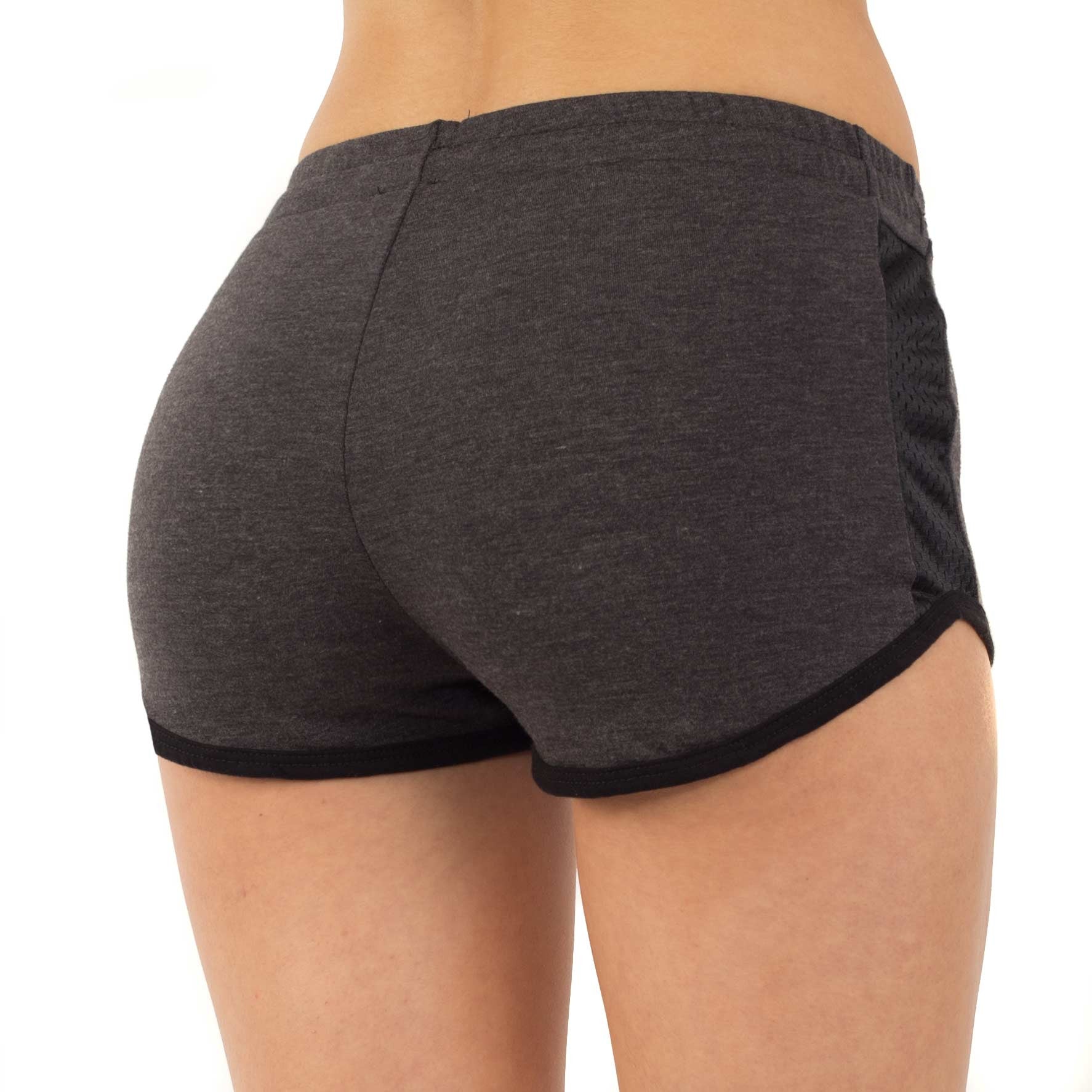 2008 - Women's Contrast Mesh Detail Shorts-5